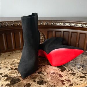 Black and Red Women's Ankle Boots